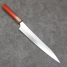  Yu Kurosaki Senko Ei SG2 Hammered Sujihiki  240mm Padoauk Handle - Seisuke Knife