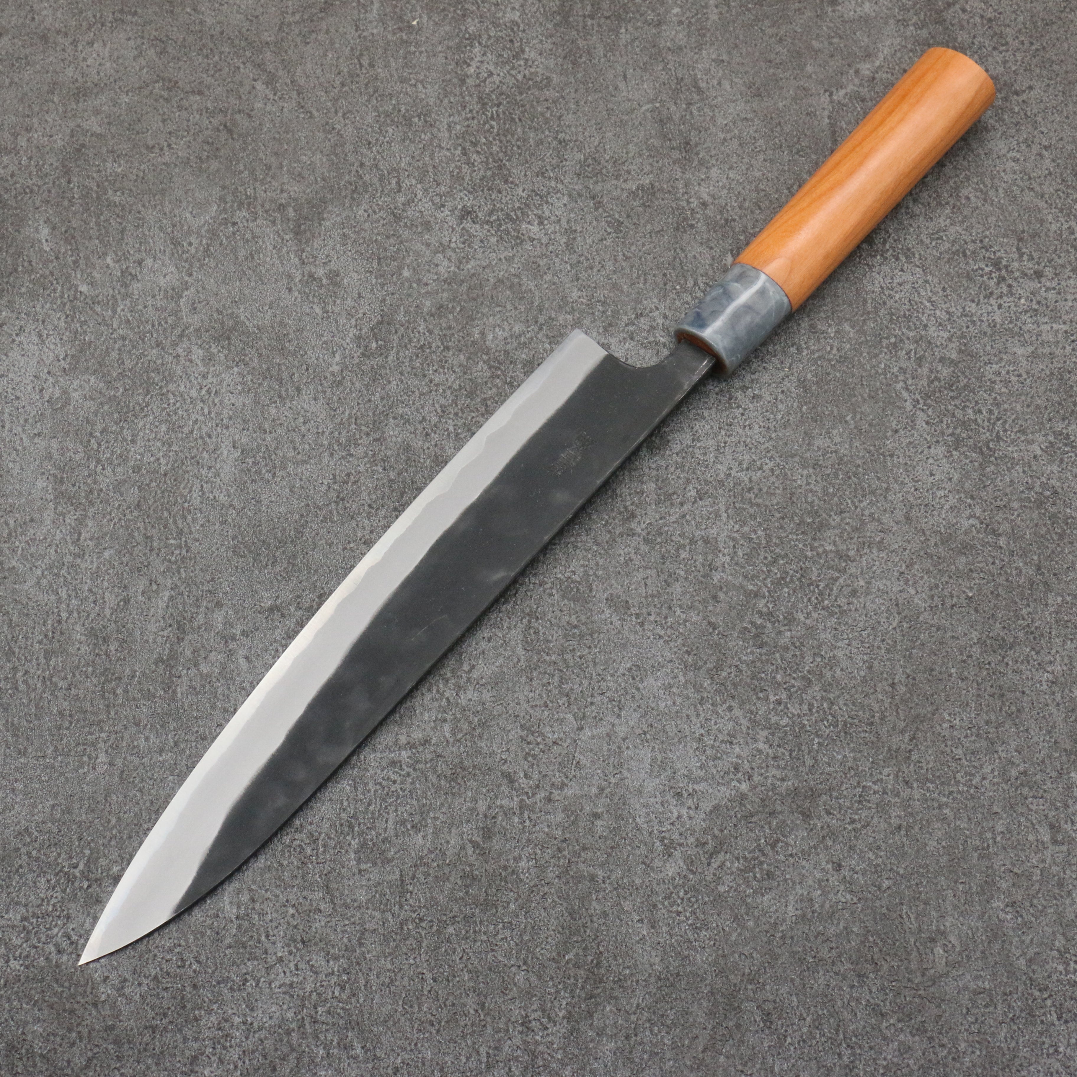 Nao Yamamoto White Steel No.2 Kurouchi Sujihiki  240mm Cherry Tree Handle - Seisuke Knife