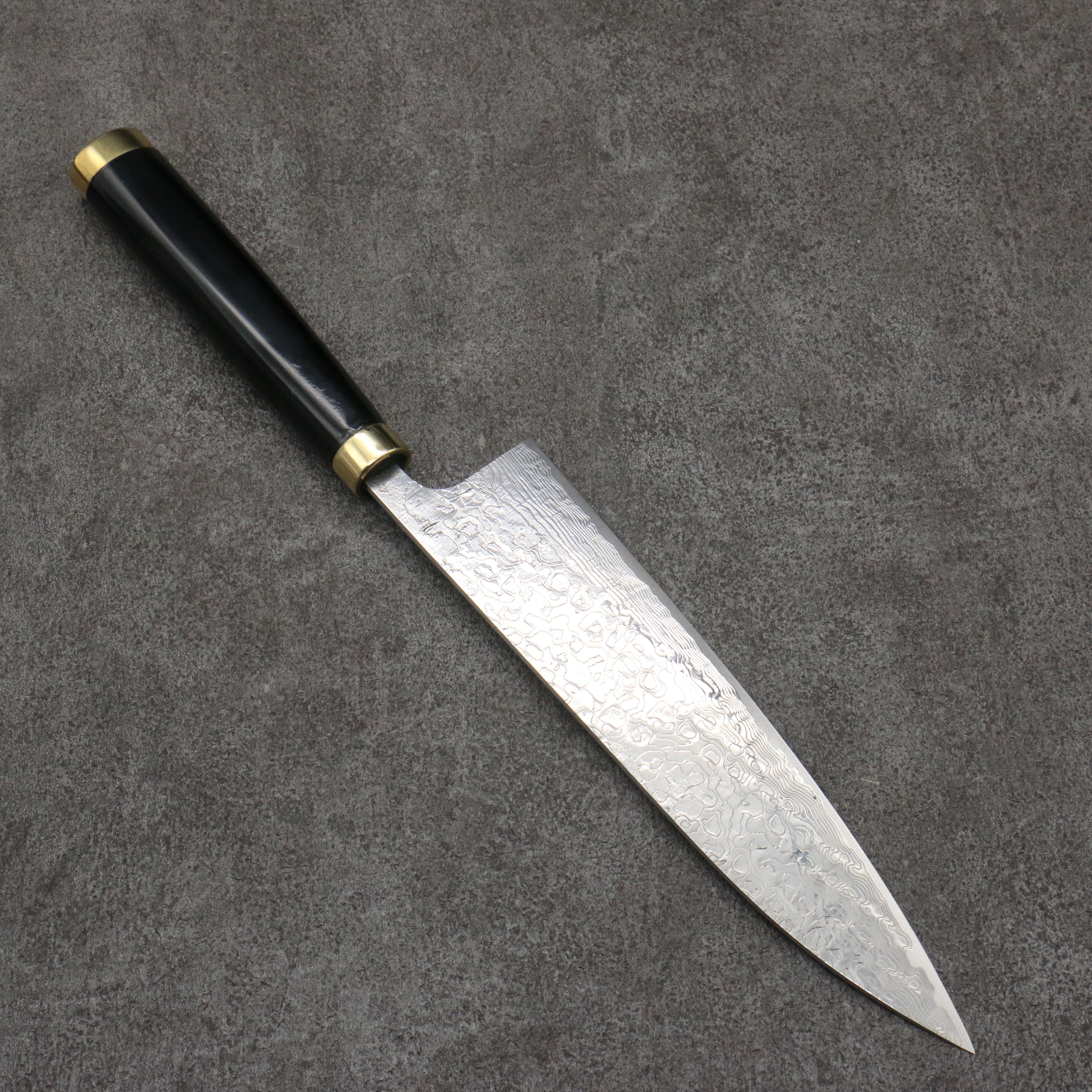 Takeshi Saji Maki-e Art Fuji and Waves Sheath SG2 Damascus Diamond Finish Gyuto  210mm Maki-e Art Handle with Sheath - Seisuke Knife