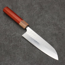  Yoshimi Kato Minamo SG2 Hammered Santoku  165mm Padoauk Handle - Seisuke Knife