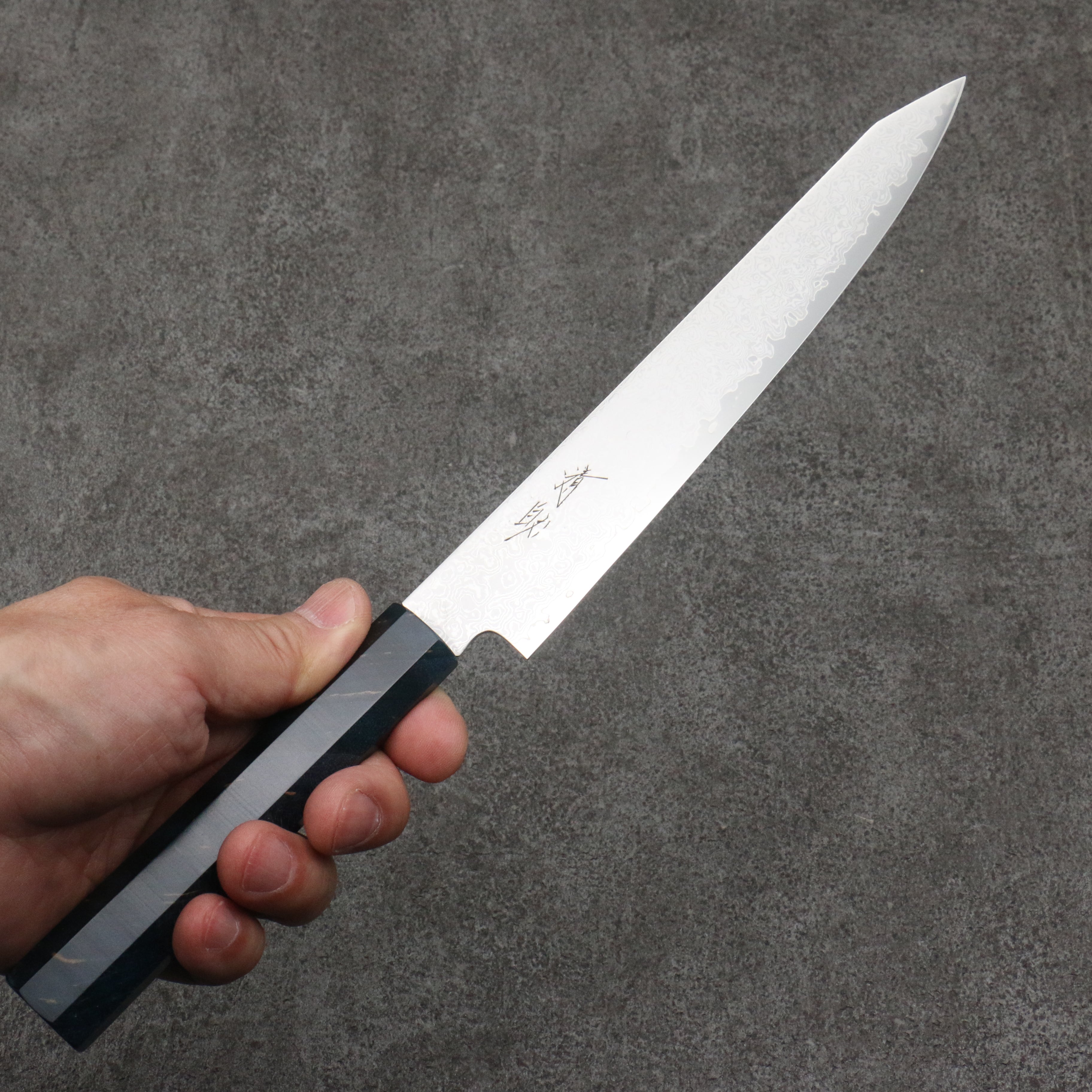 Seisuke VG10 Damascus Petty-Utility 180mm Stabilized wood Handle - Seisuke Knife