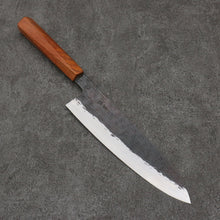  Isamitsu Abe White Steel No.1 Hammered Gyuto  210mm Oak (pentagonal) Handle - Seisuke Knife