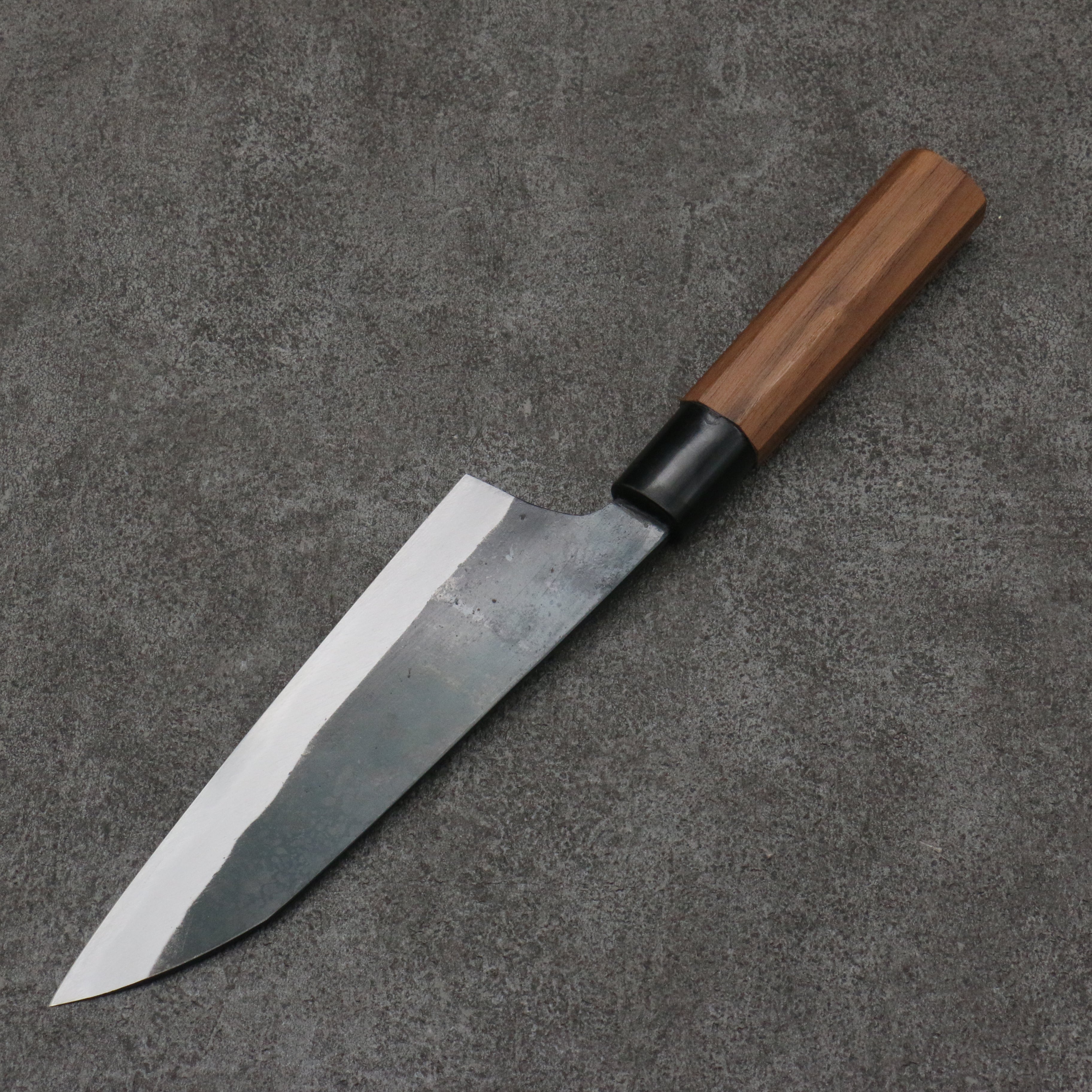 Daisuke Nishida White Steel No.1 Black Finished Santoku  165mm Cherry Tree Handle - Seisuke Knife