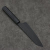 Sakai Takayuki Kurokage VG10 Hammered Teflon Coating Kiritsuke Santoku  160mm Black Lacquered Handle - Seisuke Knife