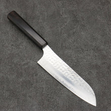  Yu Kurosaki Senko Ryu SG2 Hammered Santoku 170mm Ebony Wood Handle - Seisuke Knife