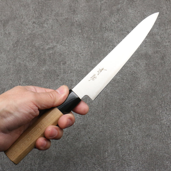 Seisuke Blue Super Migaki Polish Finish Petty-Utility  150mm Walnut Handle - Seisuke Knife