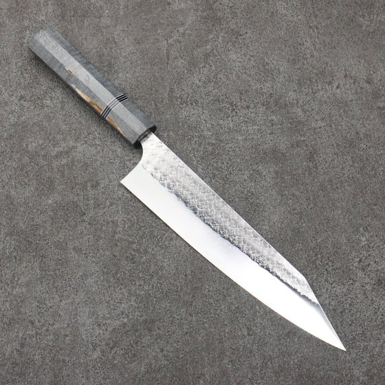 Yoshimi Kato Minamo SG2 Hammered Kiritsuke Gyuto  210mm Stabilized wood Handle - Seisuke Knife