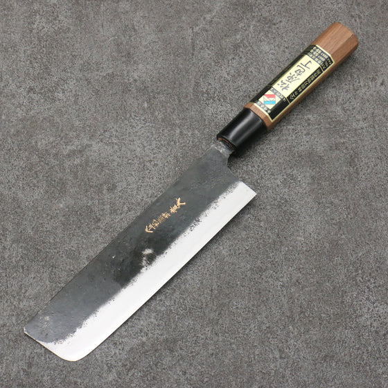 Hayashida Blue Steel No.2 Black Finished Nakiri  170mm Walnut Handle - Seisuke Knife