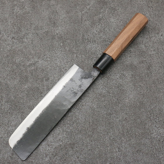 Hayashida Blue Steel No.2 Black Finished Nakiri  170mm Walnut Handle - Seisuke Knife