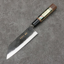 Hayashida Blue Steel No.2 Black Finished Bunka 160mm Walnut Handle - Seisuke Knife