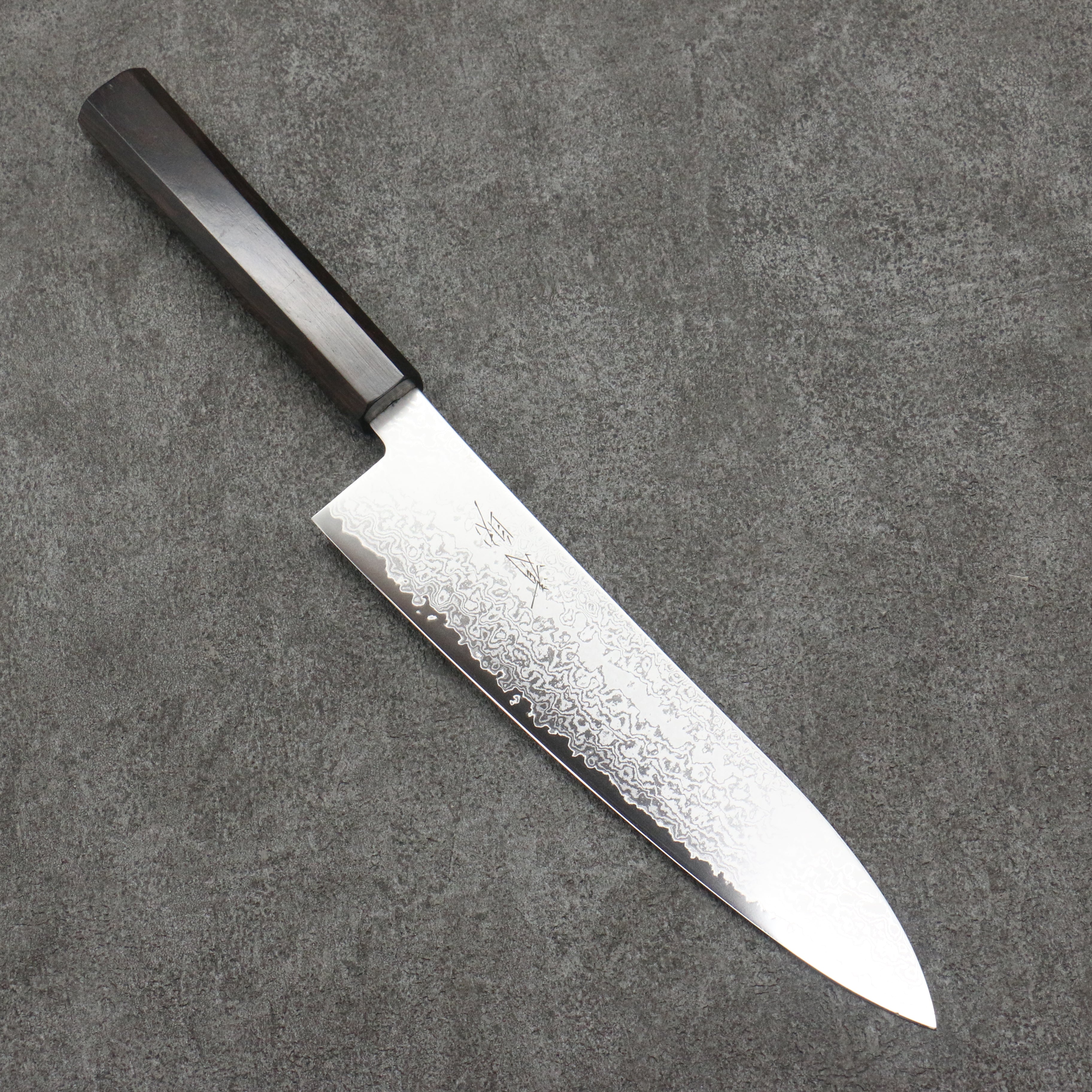 Seisuke VG10 Damascus Gyuto  210mm Ebony Wood Handle - Seisuke Knife
