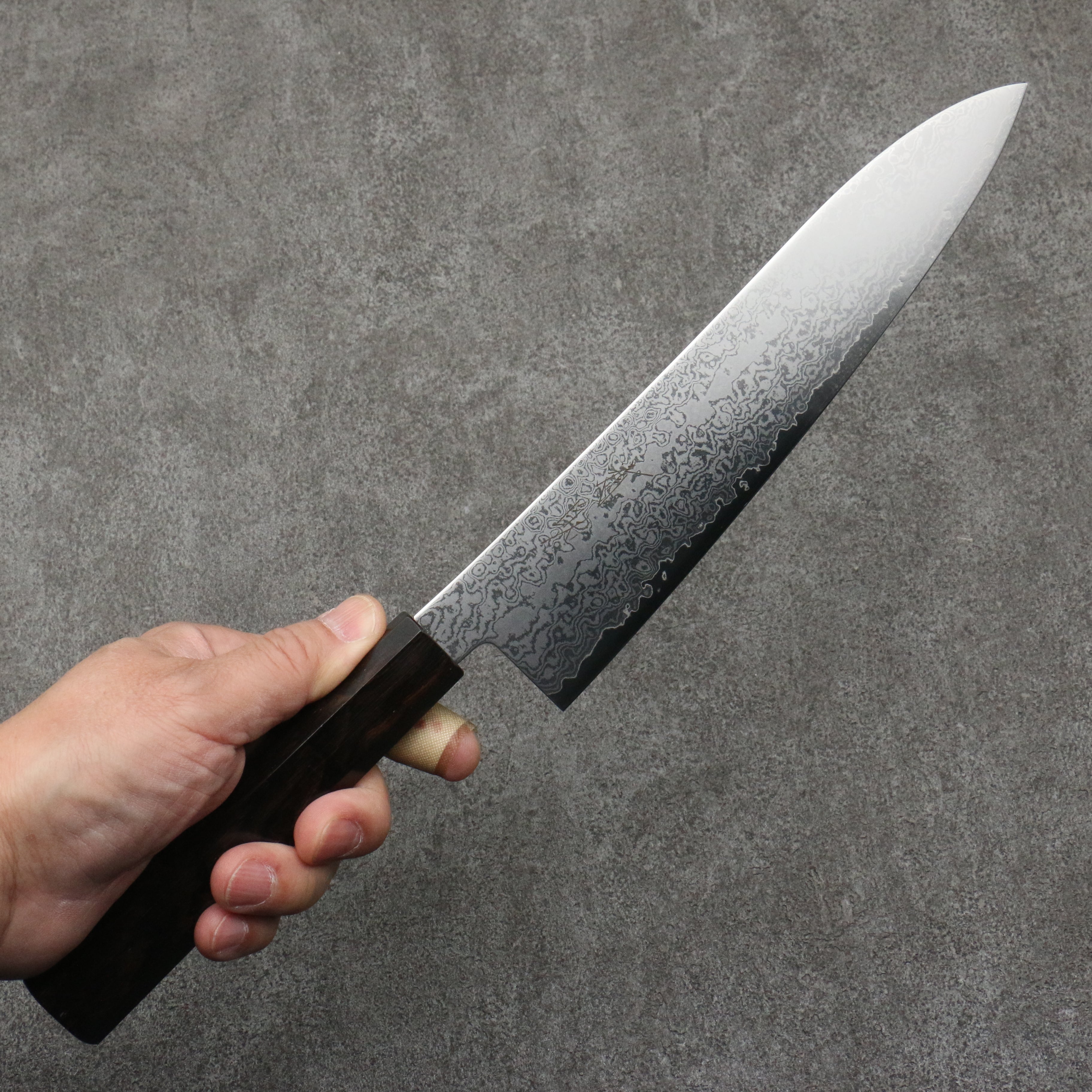 Seisuke VG10 Damascus Gyuto  210mm Ebony Wood Handle - Seisuke Knife