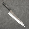 Yu Kurosaki Senko Ei Blue Super Hammered Black Finished Gyuto  240mm Ebony Wood Handle - Seisuke Knife - Slide 1