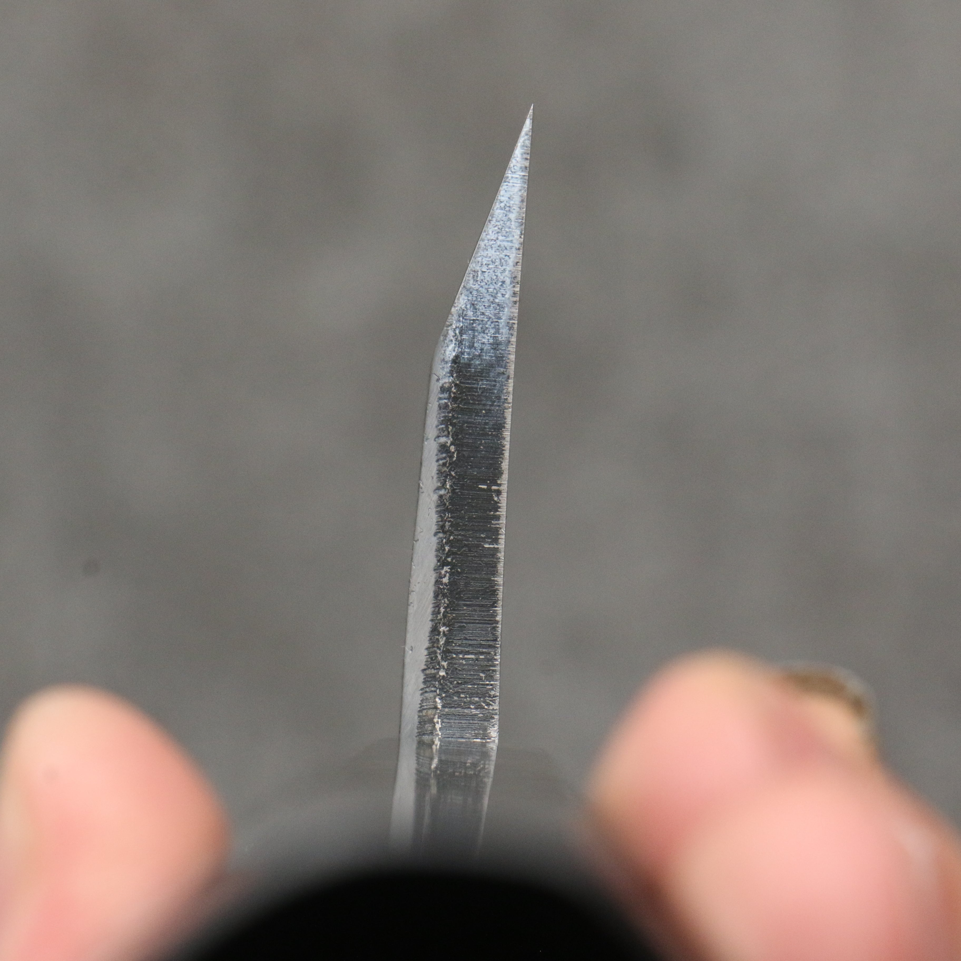 Sakai Takayuki Gold Filled Engraving by Kubota Ittoryumon White Steel No.2 Black Finished Deba  180mm Ebony Wood Handle - Seisuke Knife
