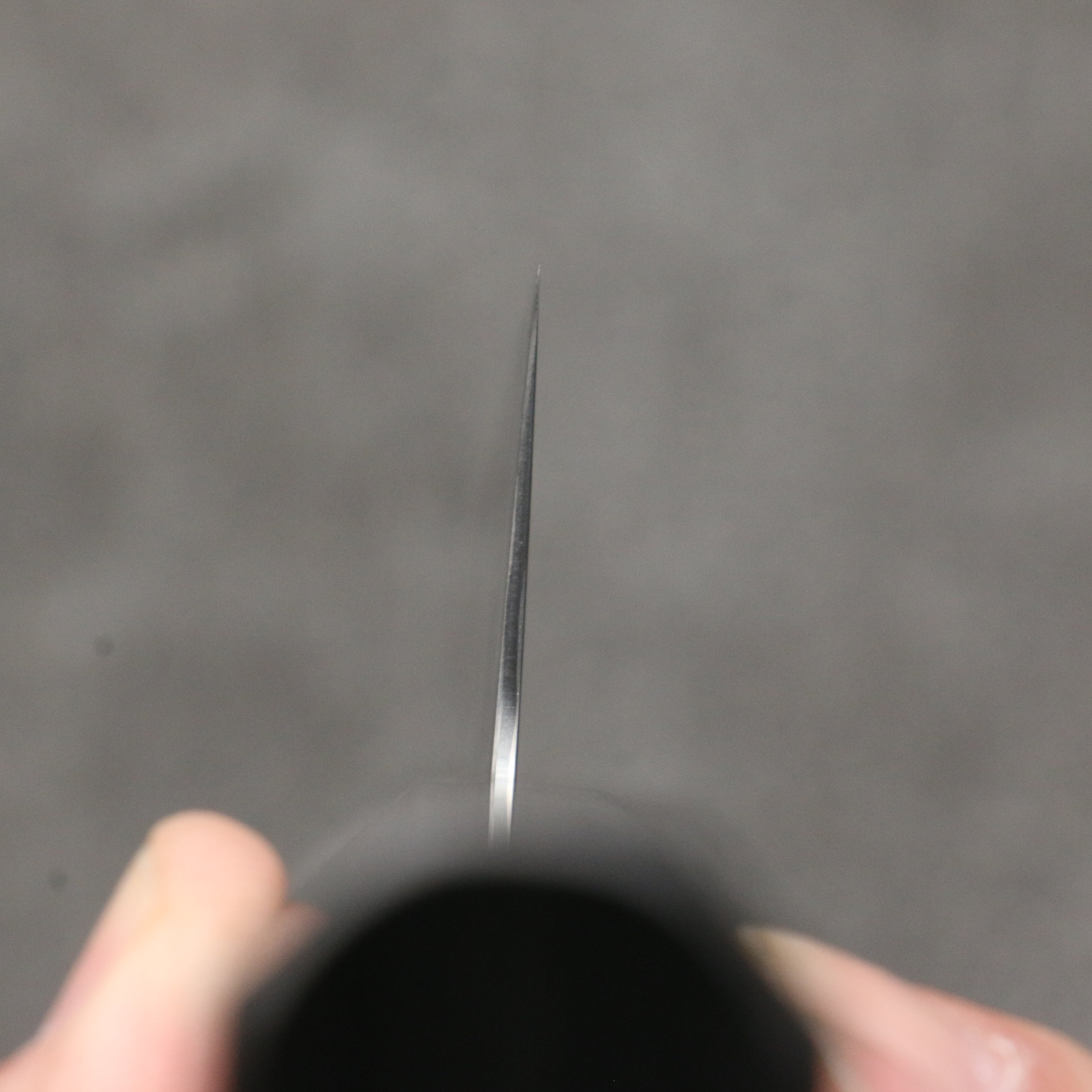 Seisuke VG10 Black Damascus Mirrored Finish Gyuto  210mm Gray Pakka wood Handle - Seisuke Knife