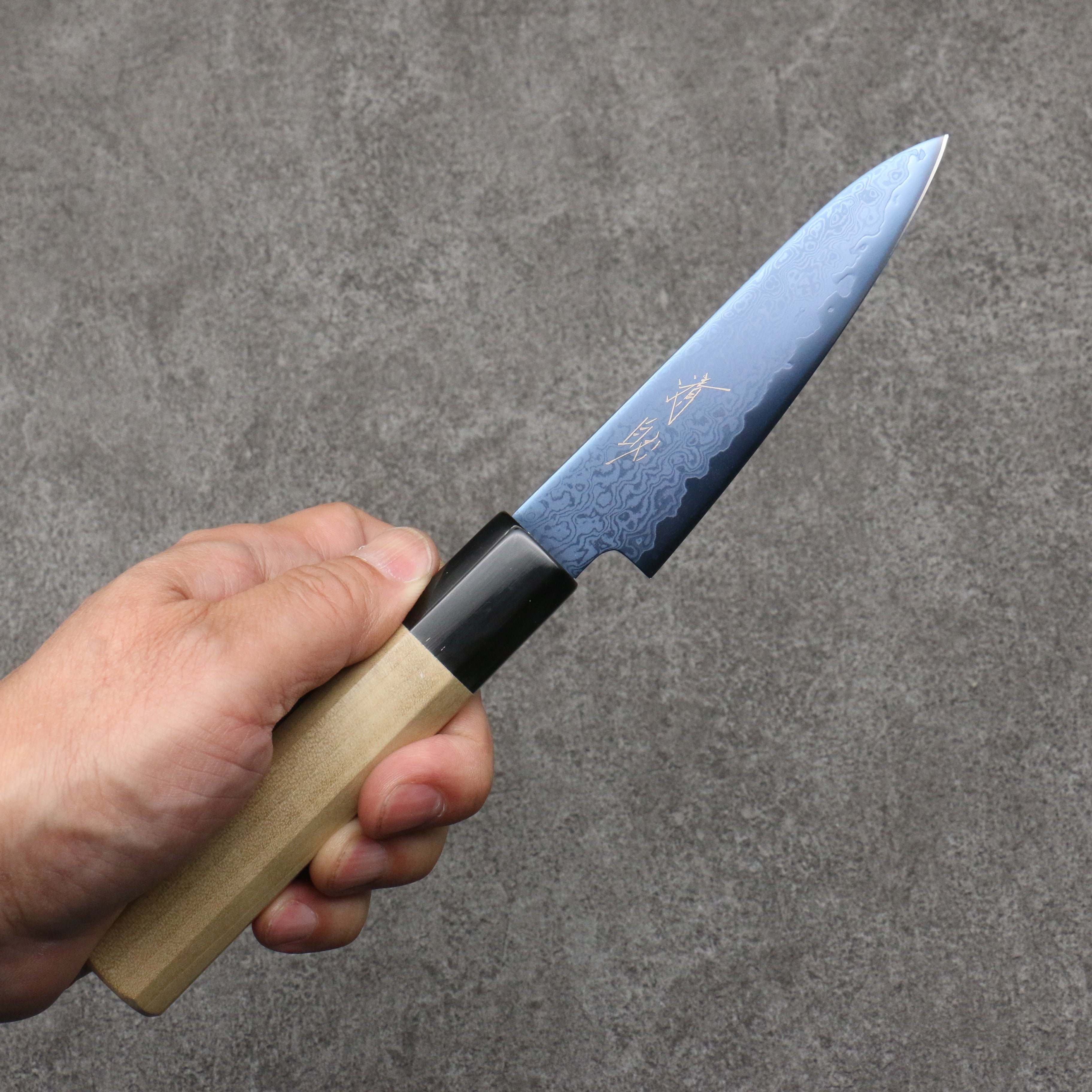 Seisuke VG10 Ion-Plated Damascus Petty-Utility 105mm Magnolia Handle - Seisuke Knife