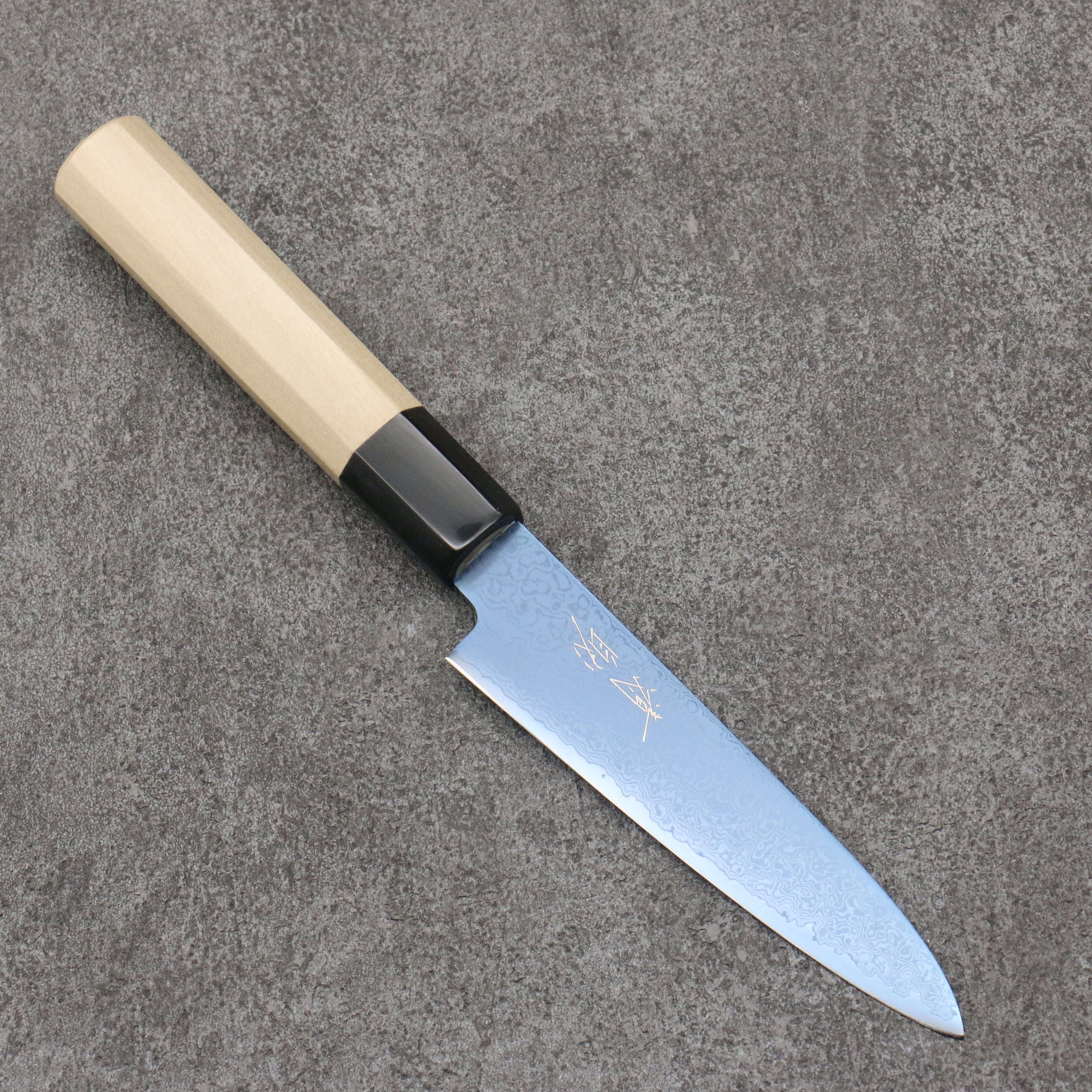 Seisuke VG10 Ion-Plated Damascus Petty-Utility 120mm Magnolia Handle - Seisuke Knife