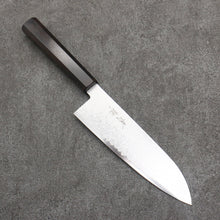  Seisuke VG10 Damascus Santoku  180mm Ebony Wood Handle - Seisuke Knife