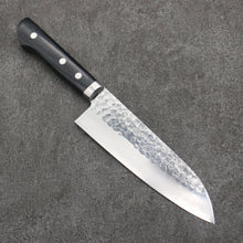  Seisuke VG1 Hammered Migaki Polish Finish Santoku  165mm Black Pakka wood Handle - Seisuke Knife