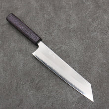  Seisuke White Steel No.1 Migaki Polish Finish Kiritsuke Gyuto  210mm Oak with Purple Lacquer Handle - Seisuke Knife