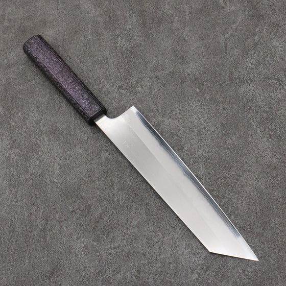 Seisuke White Steel No.1 Migaki Polish Finish Kiritsuke Gyuto  210mm Oak with Purple Lacquer Handle - Seisuke Knife