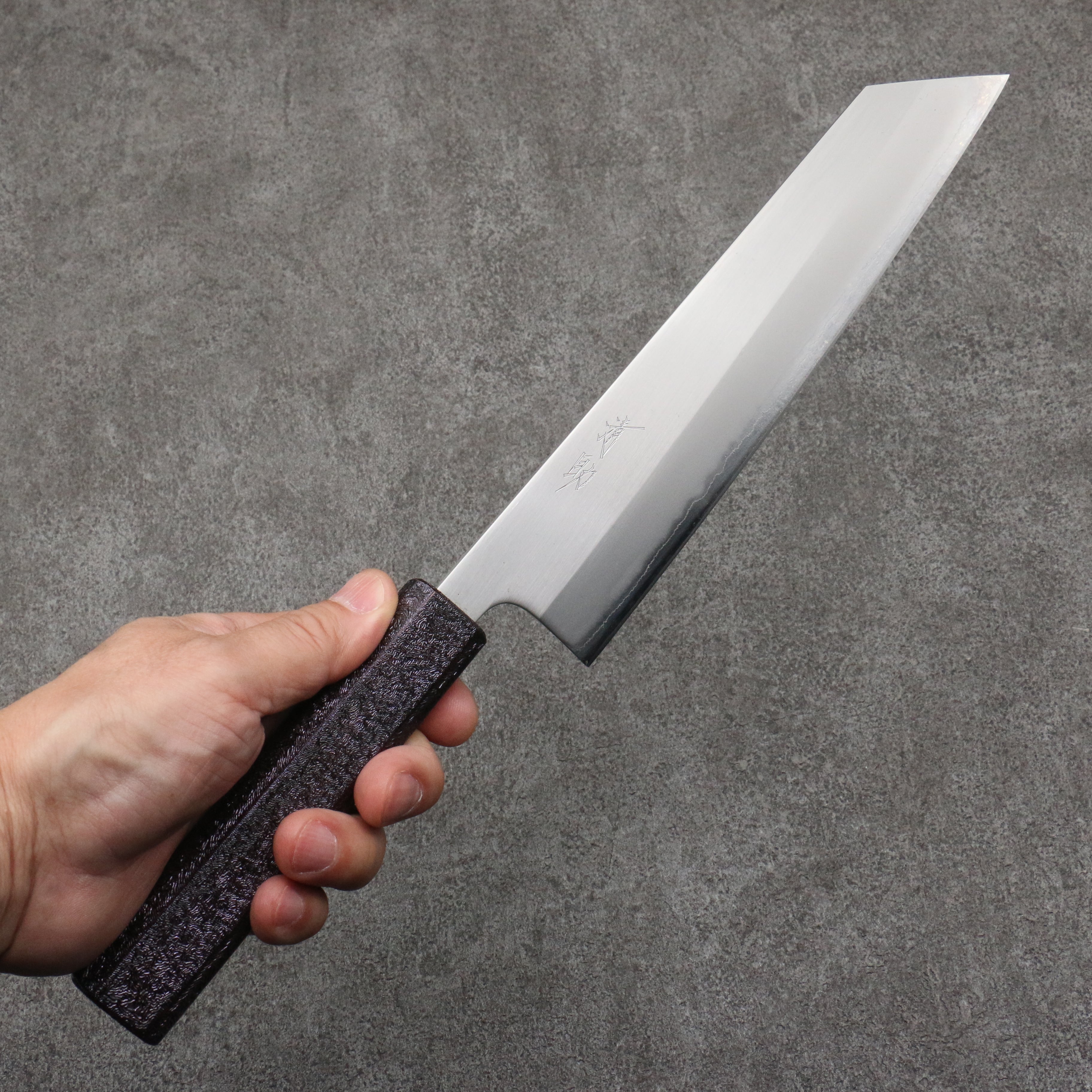 Seisuke White Steel No.1 Migaki Kiritsuke Gyuto 210mm Purple Lacquered Oak Handle - Seisuke Knife
