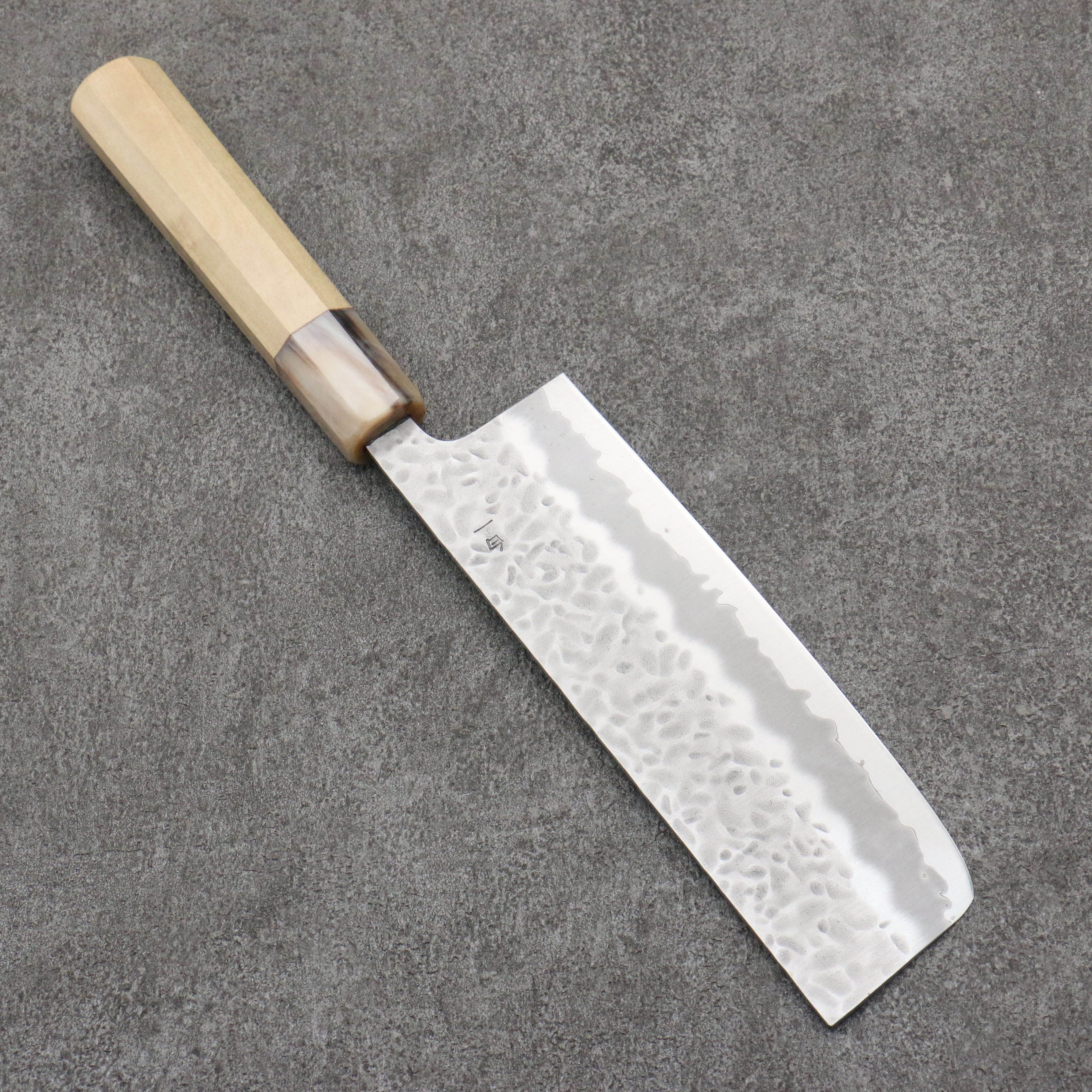 Seisuke Kumo White Steel No.1 Hammered Nakiri  165mm Magnolia Handle - Seisuke Knife
