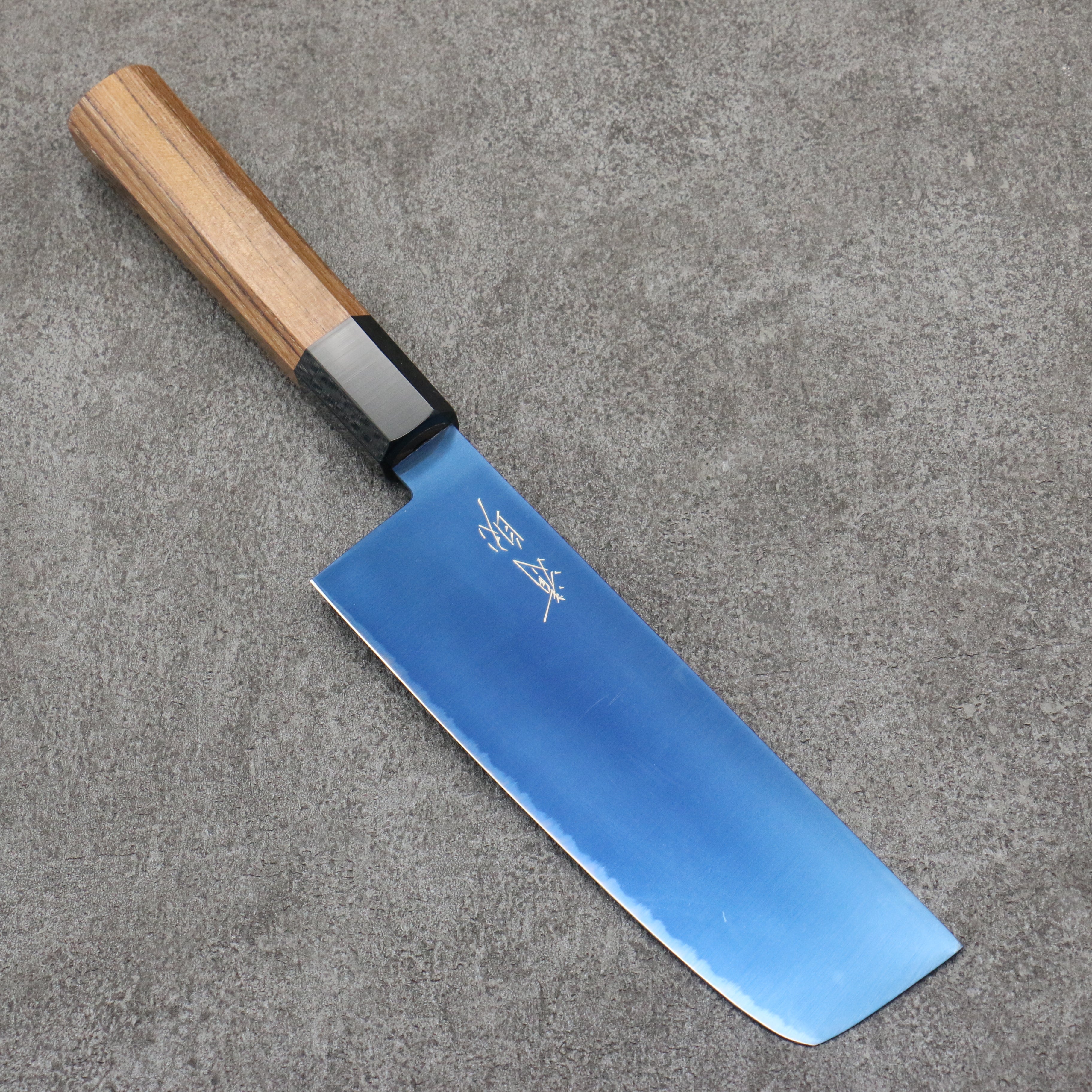Seisuke SK-85 Ion plating Nakiri  160mm Teak (ferrule: Black Plastic) Handle - Seisuke Knife