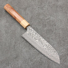  Yoshimi Kato SG2 Damascus Santoku  170mm Honduras Handle - Seisuke Knife