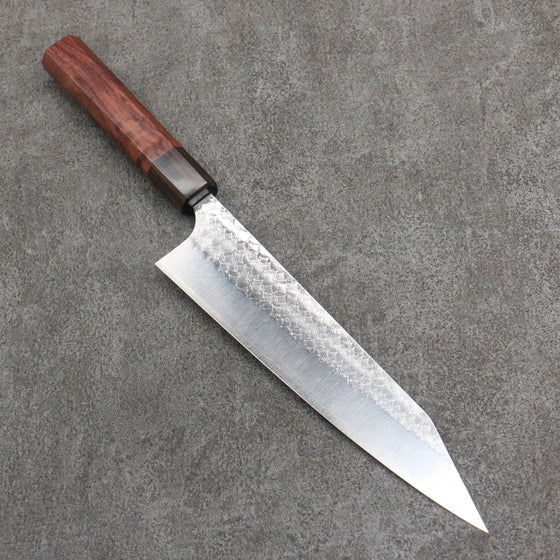 Yoshimi Kato Minamo SG2 Hammered Kiritsuke Gyuto  210mm Rosewood (Ferrule: Ebony) Handle - Seisuke Knife