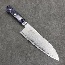  Seisuke VG5 Damascus Santoku  175mm Purple Marbled Resin Handle - Seisuke Knife