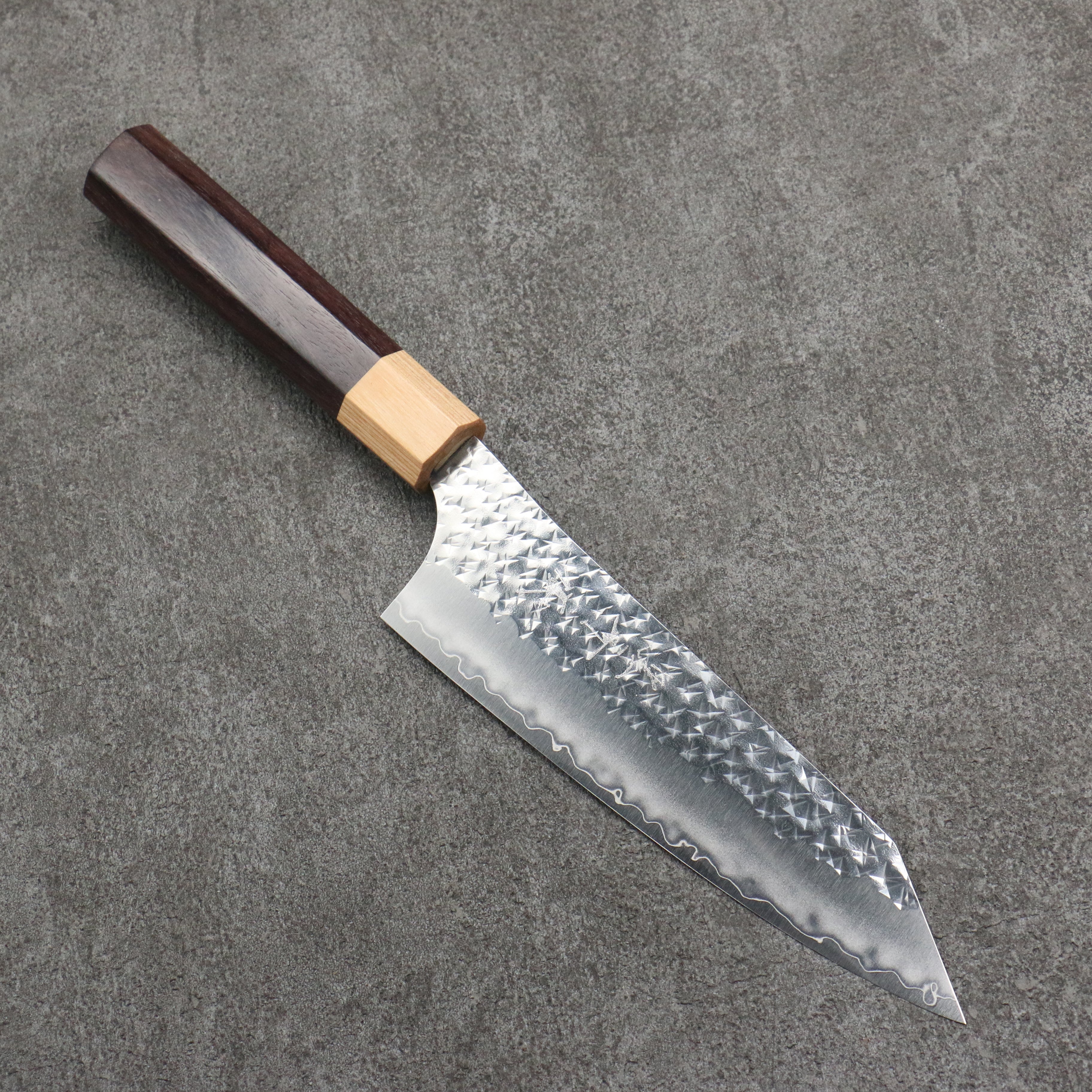 Yu Kurosaki Senko Ei SG2 Hammered Gyuto  210mm Rosewood (Ferrule: White Pakka Wood) Handle - Seisuke Knife
