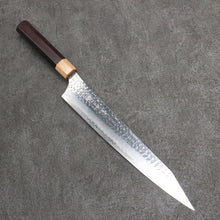  Yu Kurosaki Senko Ei SG2 Hammered Sujihiki  270mm Rosewood (Ferrule: White Pakka Wood) Handle - Seisuke Knife