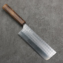  Yoshimi Kato Minamo SG2 Hammered Nakiri  165mm Burnt Oak Handle - Seisuke Knife