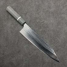  Yoshimi Kato Minamo SG2 Hammered Kiritsuke Gyuto  240mm Stabilized wood (With White ring) Handle - Seisuke Knife