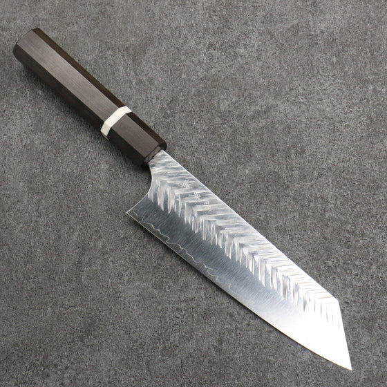 Yoshimi Kato SG2 Hammered ( V ) Bunka  170mm Sandalwood with White Ring Handle - Seisuke Knife