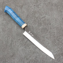  Yoshimi Kato White Steel Black Finished Petty-Utility  150mm Western style (blue) Handle - Seisuke Knife