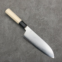  Kikuzuki Silver Steel No.3 Bokashi Santoku  180mm Magnolia Handle - Seisuke Knife