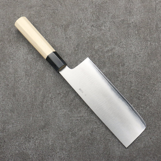 Kikuzuki Silver Steel No.3 Bokashi Nakiri  180mm Magnolia Handle - Seisuke Knife