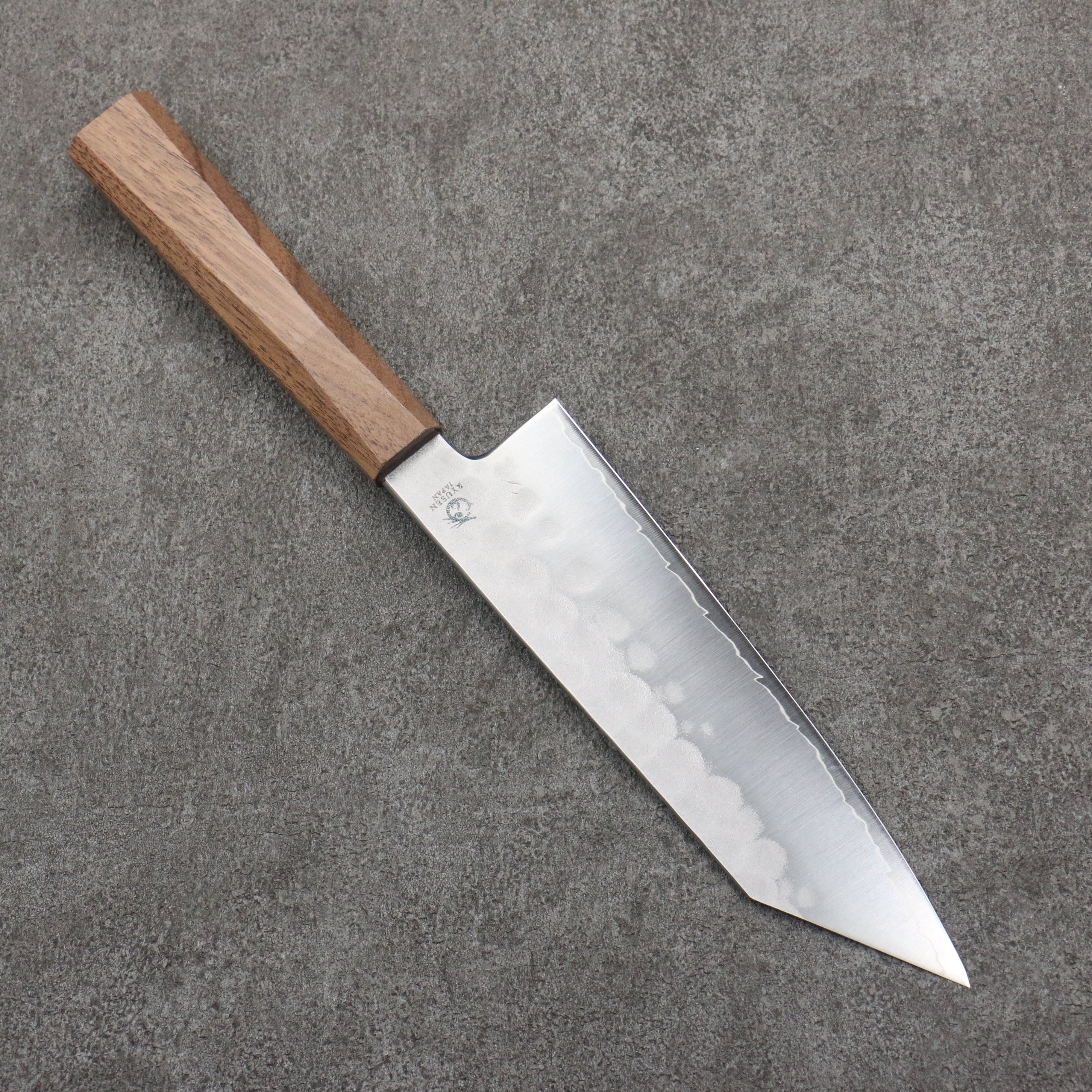 Ryusen Blazen Ryu Wa SG2 Hammered Kiritsuke Santoku 170mm Walnut Handl