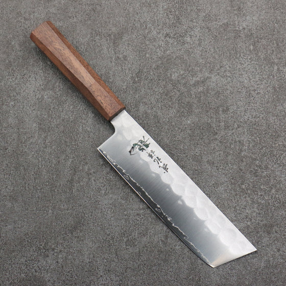 Ryusen Blazen Ryu Wa SG2 Hammered Nakiri  165mm Walnut Handle - Seisuke Knife