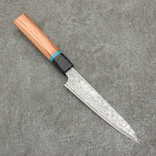  Ryusen Bonten Unryu Kai VG10 63 Layer Damascus Petty-Utility  135mm Chinese Quince Handle - Seisuke Knife