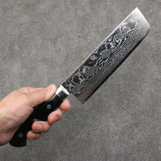 Ryusen Bonten Unryu VG10 63 Layer Damascus Usuba  165mm Black Pakka wood Handle - Seisuke Knife