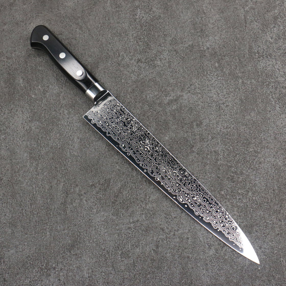 Ryusen Bonten Unryu VG10 63 Layer Damascus Sujihiki  240mm Black Pakka wood Handle - Seisuke Knife