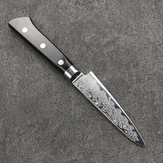 Ryusen Bonten Unryu VG10 63 Layer Damascus Petty-Utility  105mm Black Pakka wood Handle - Seisuke Knife