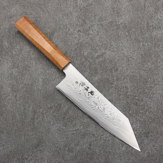 Ryusen Fukakuryu ATS314 63 Layer Damascus Kiritsuke Santoku  170mm Curly Maple Handle - Seisuke Knife