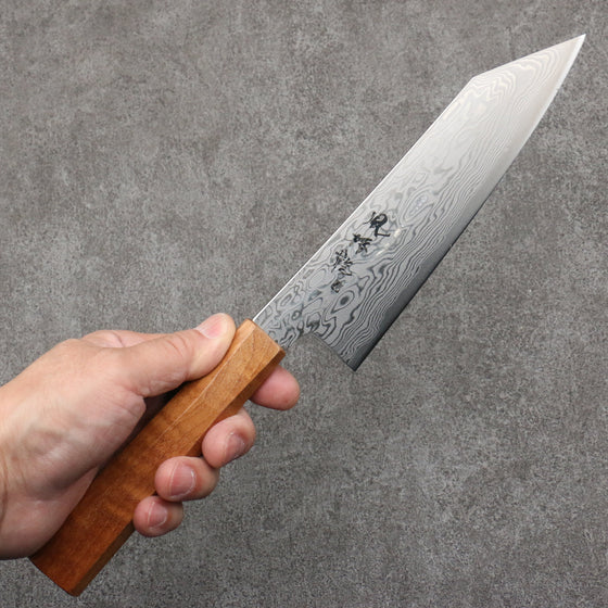 Ryusen Fukakuryu ATS314 63 Layer Damascus Kiritsuke Santoku  170mm Curly Maple Handle - Seisuke Knife