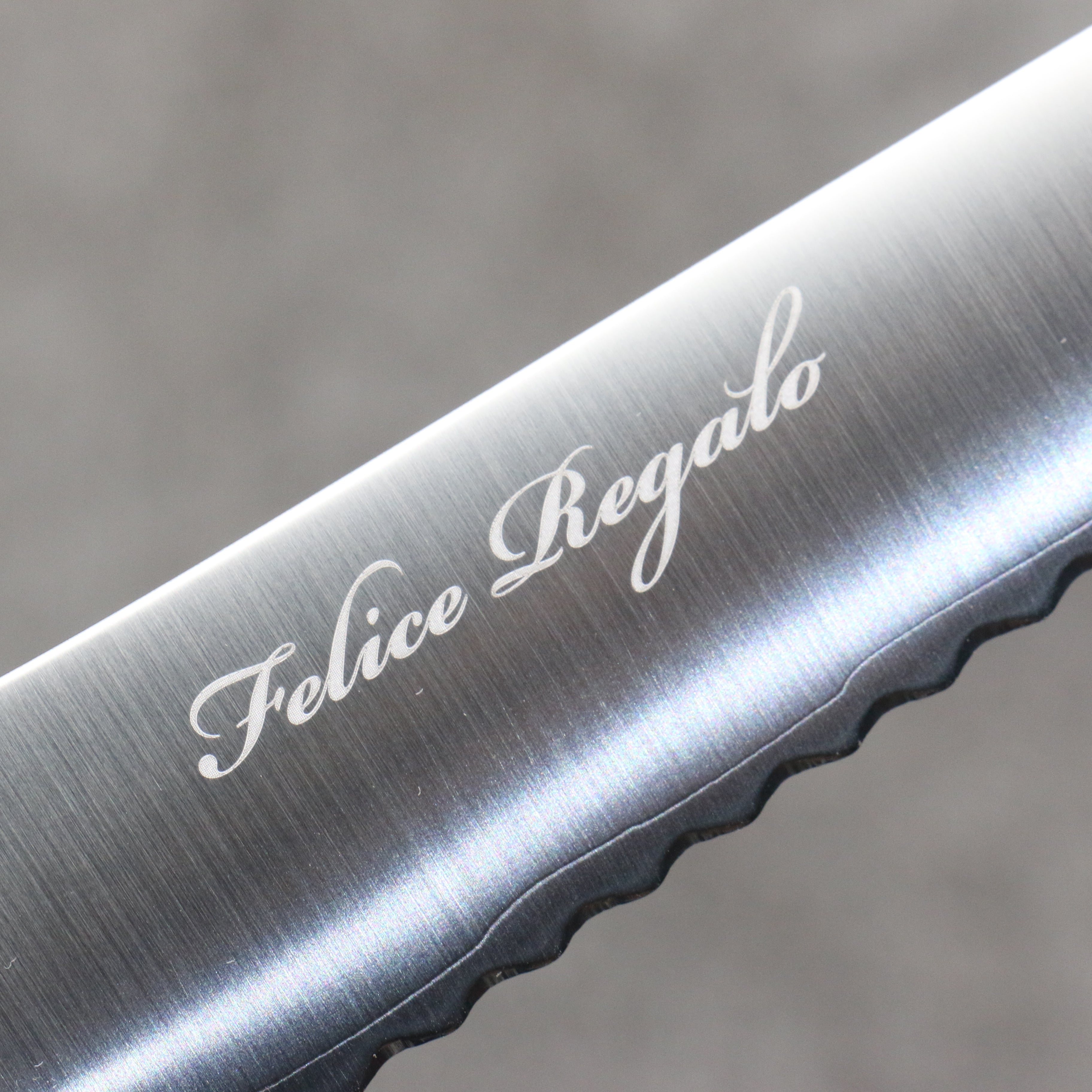 Ryusen Felice Regalo VG10 Bread Slicer  210mm Black Micarta Handle - Seisuke Knife