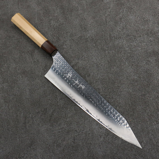 Yu Kurosaki Senko Ei SG2 Hammered Gyuto  240mm Aomori Hiba���(Ferrule: Brown) Handle - Seisuke Knife