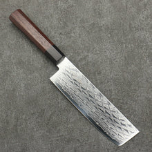  Seisuke AUS10 Mirror Crossed Usuba  160mm Shitan (ferrule: Black Pakka wood) Handle - Seisuke Knife